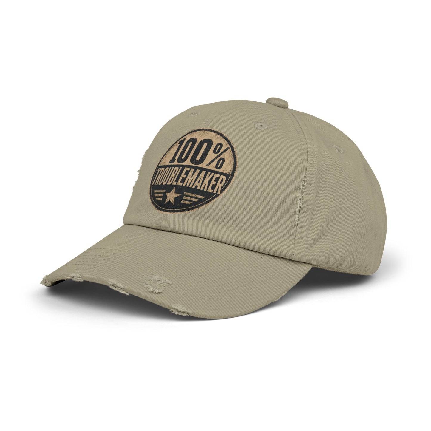 100% Troublemaker Distressed Cap