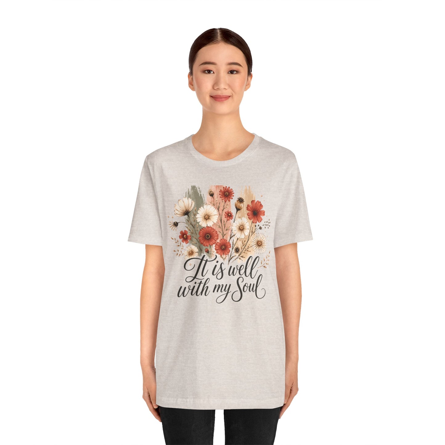It Is Well With My Soul Floral Tee