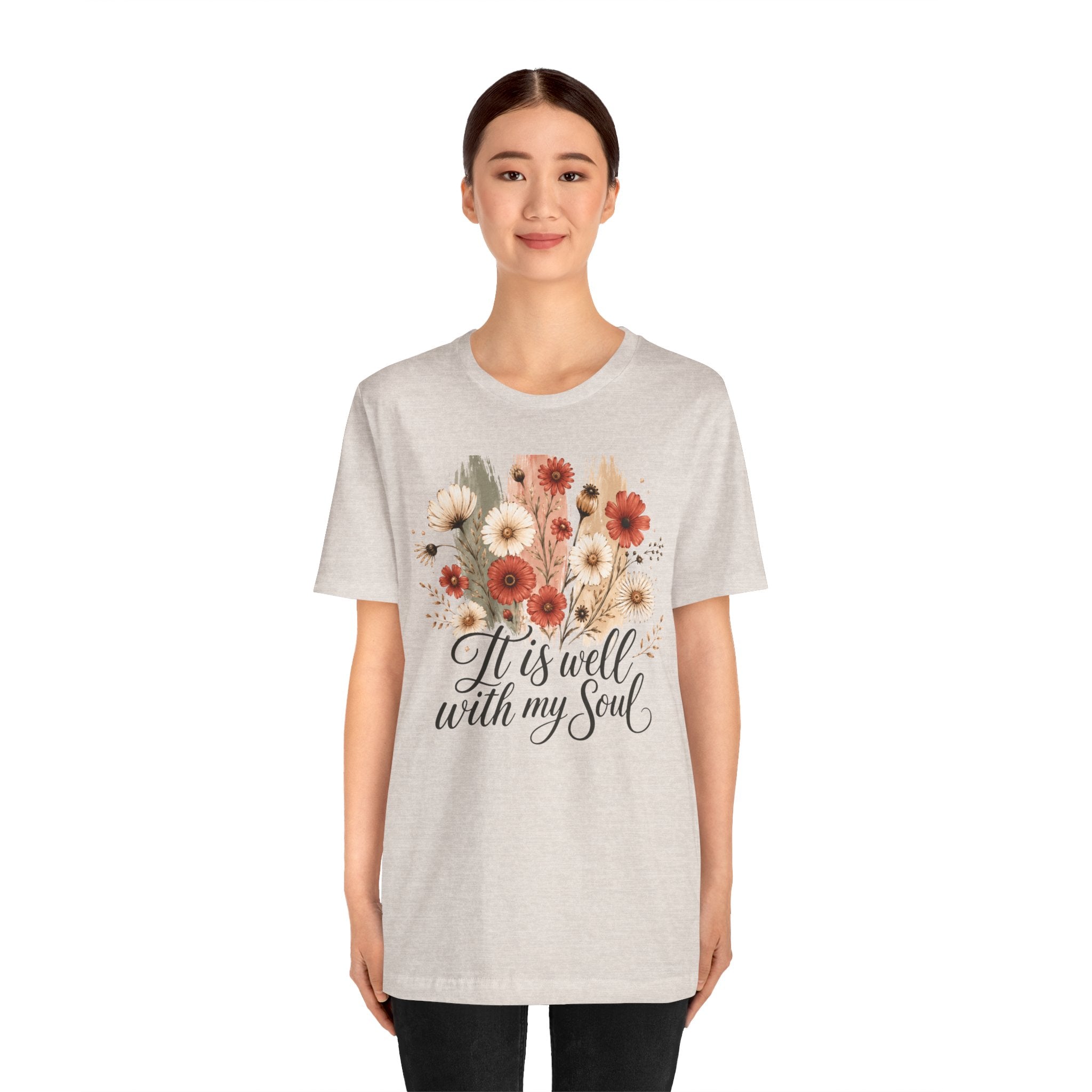 It Is Well With My Soul Floral Tee