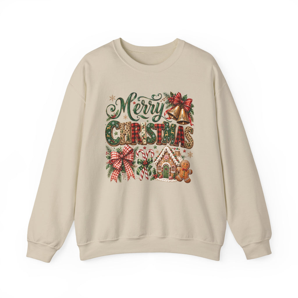 Merry Christmas Gingerbread Cottage Sweatshirt