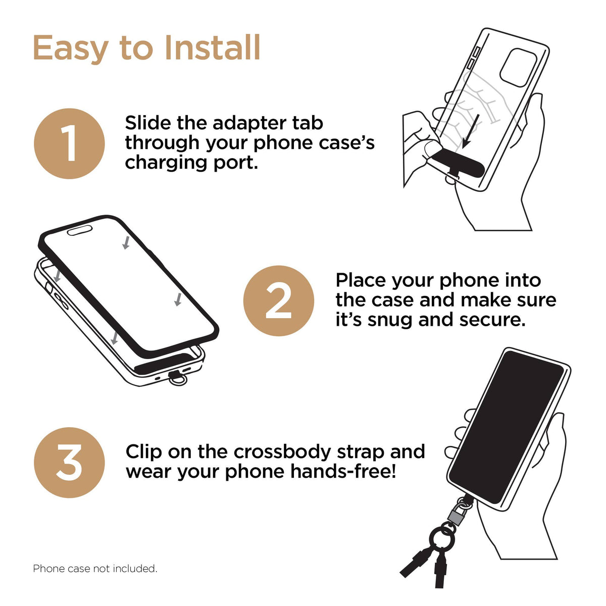 Charge & Go Crossbody Phone Strap