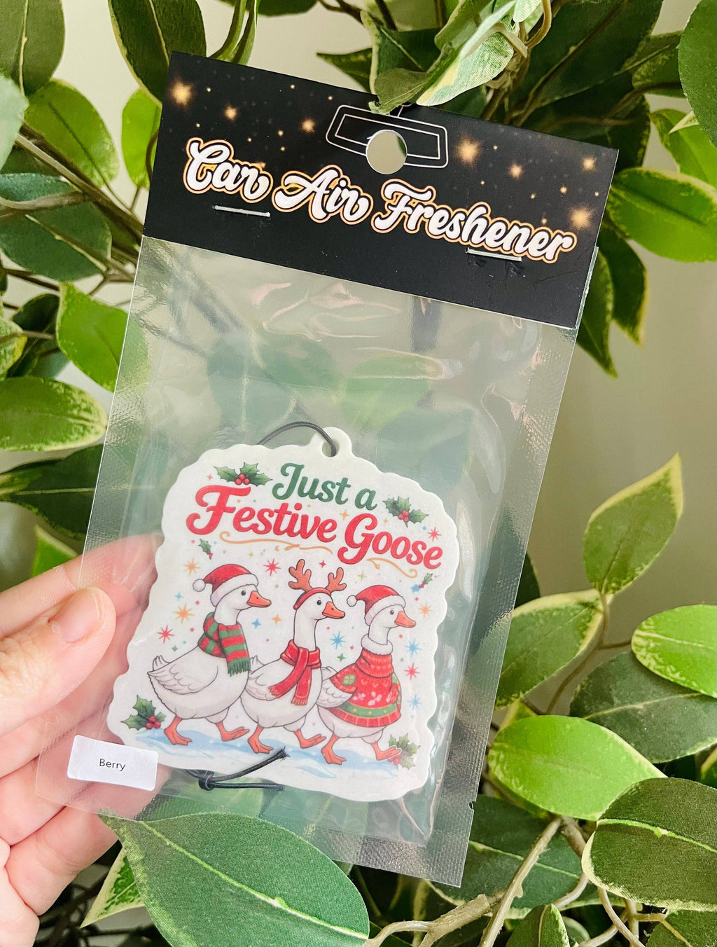 Just a Festive Goose Car Air Freshener