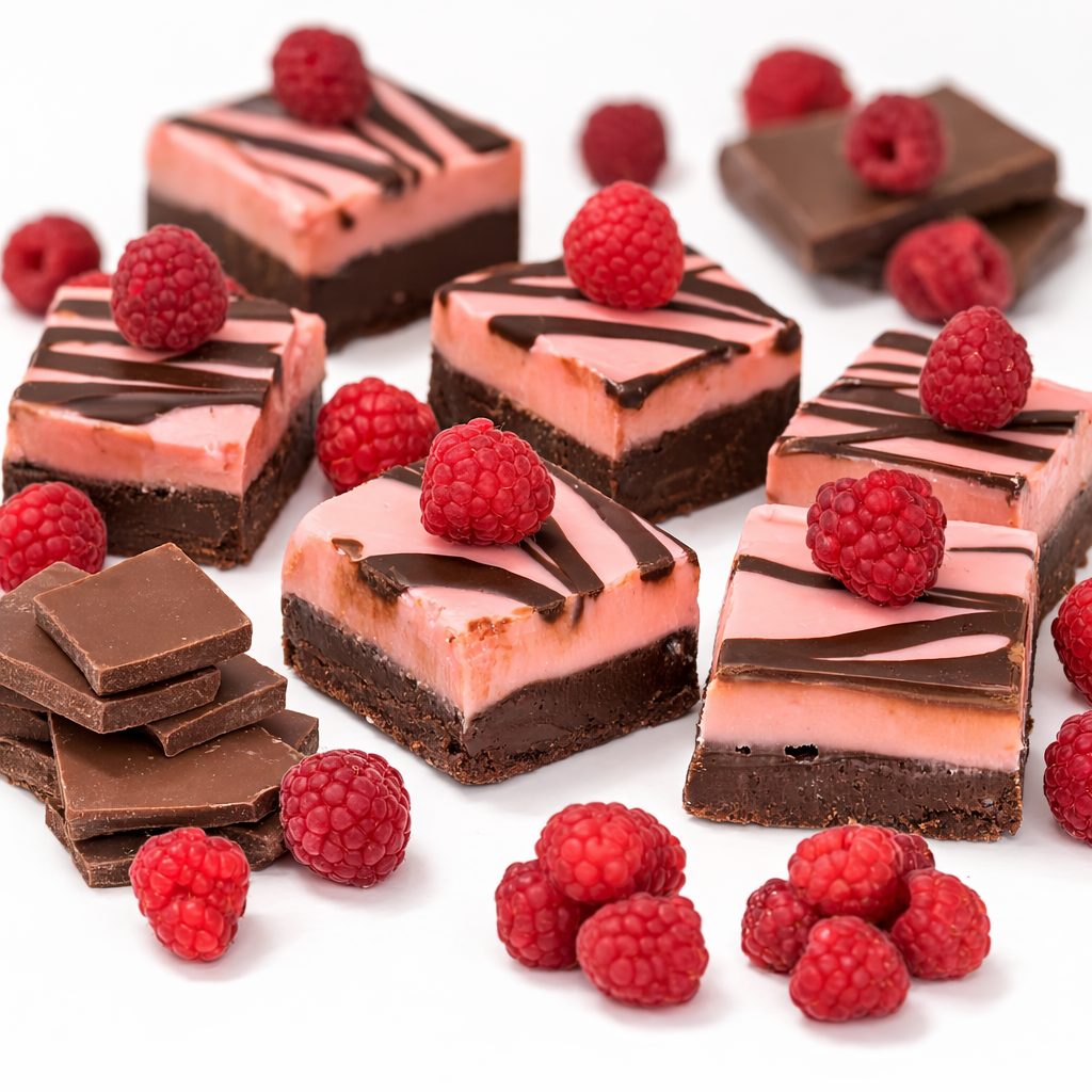 Raspberry Chocolate Swirl Fudge
