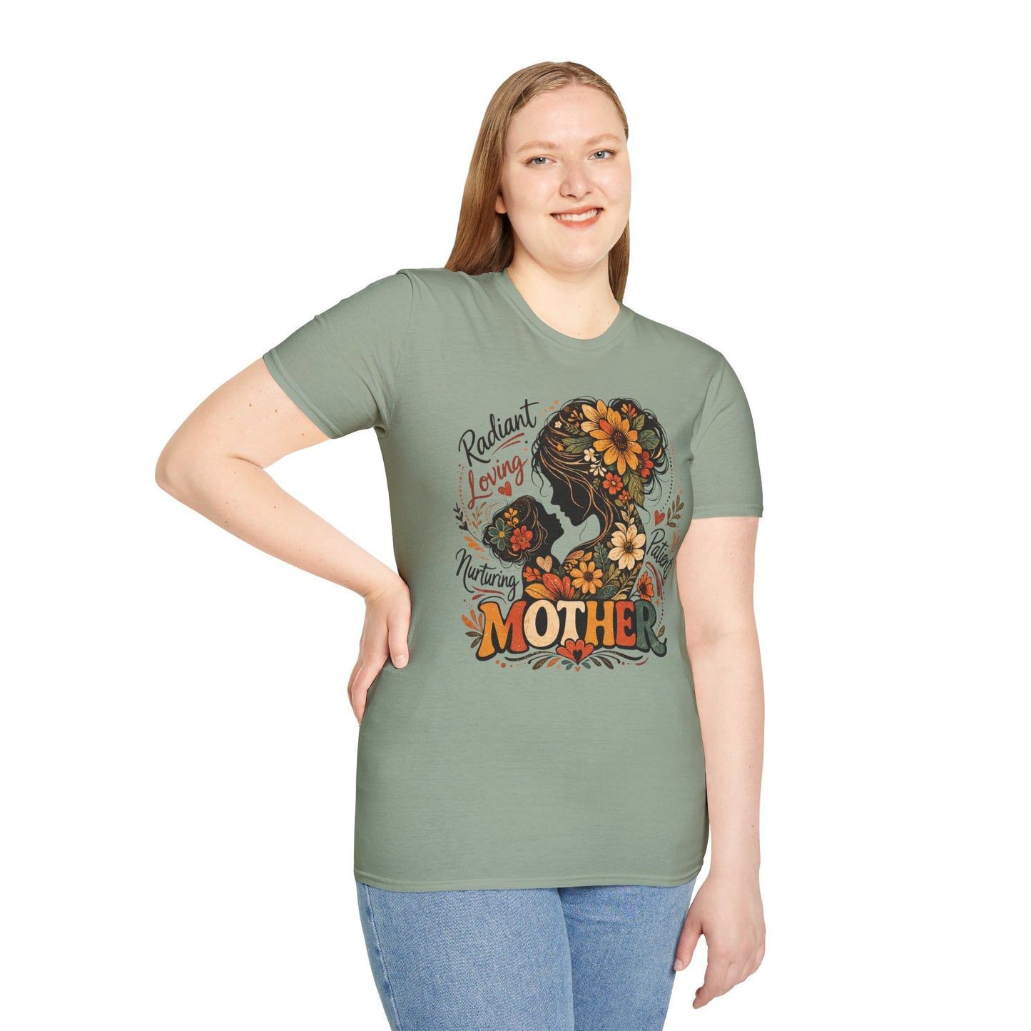 Mother Child Floral Vintage Graphic Tee