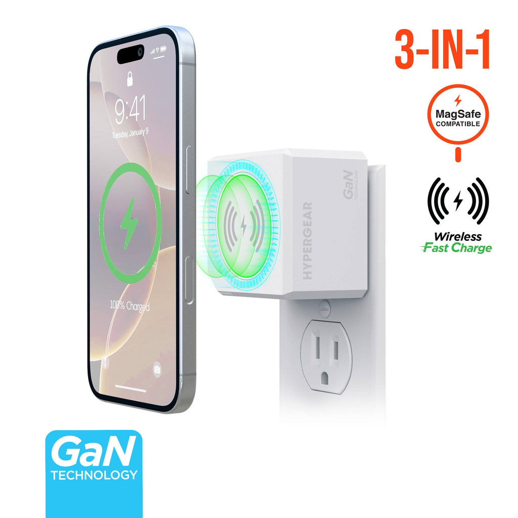 Power Up 3-in-1 Magnetic Wall Charger