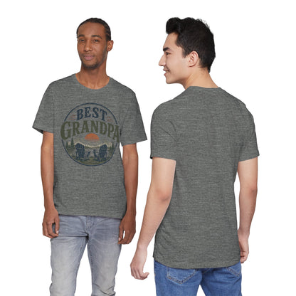 Best Grandpa Vintage Sunset Graphic Tee
