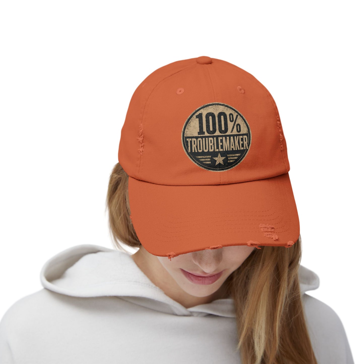 100% Troublemaker Distressed Cap