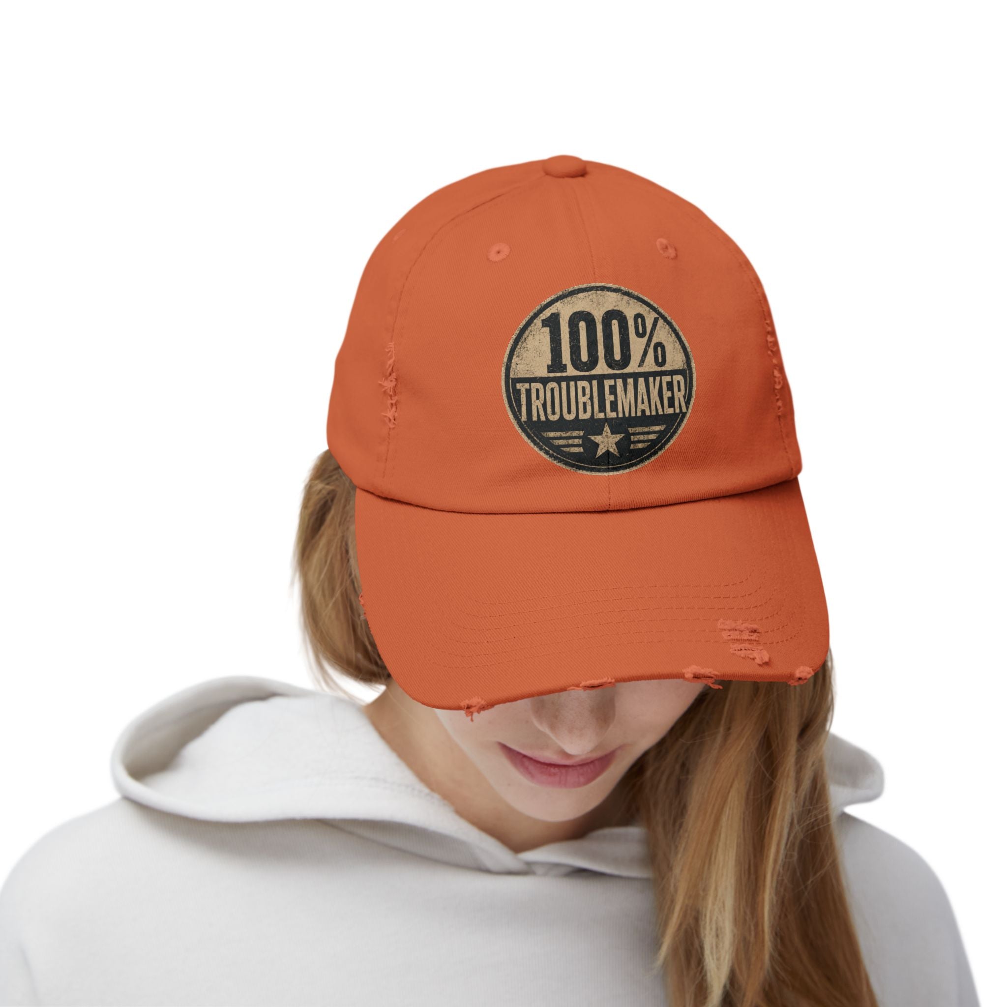 100% Troublemaker Distressed Cap