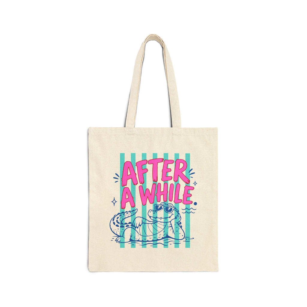 Later / After A While Striped Canvas Tote