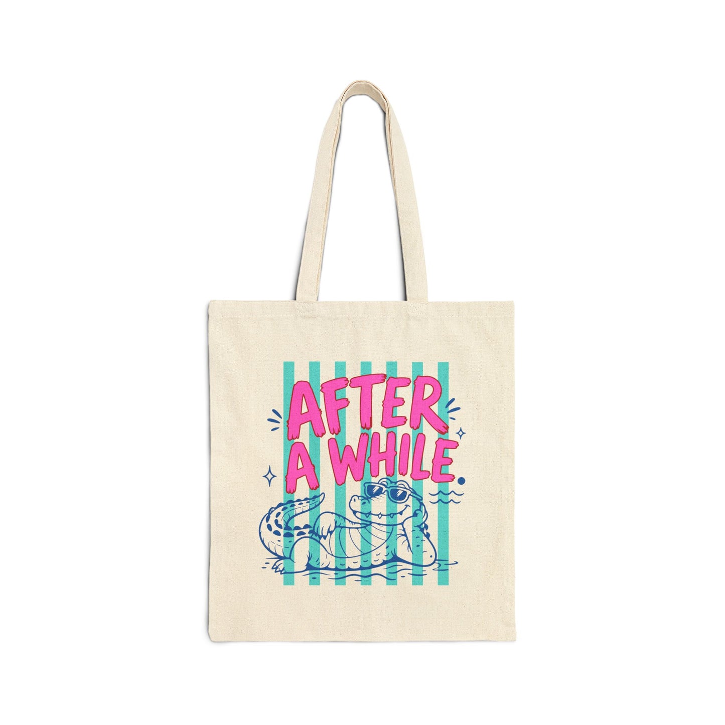 Later / After A While Striped Canvas Tote