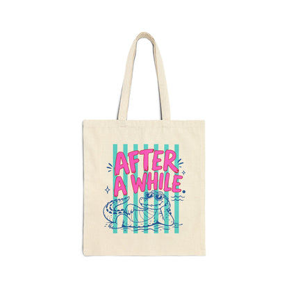 Later / After A While Striped Canvas Tote