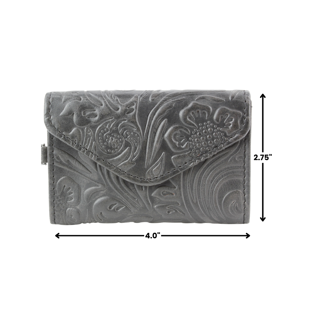 Wildflower Trails Mini Leather Wristlet