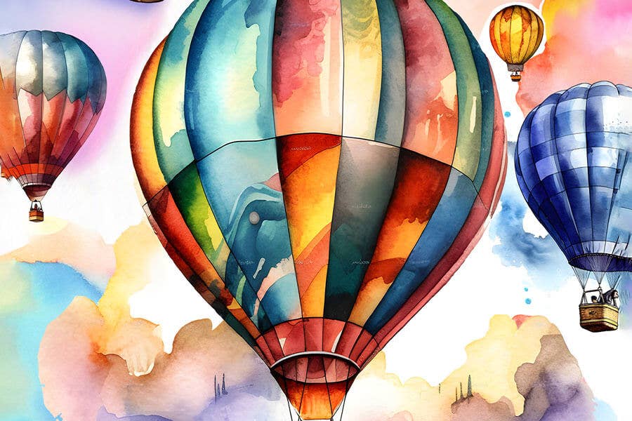 Up & Away Hot Air Balloon Mini Puzzle