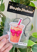 Iced Coffee with Bow Car Air Freshener