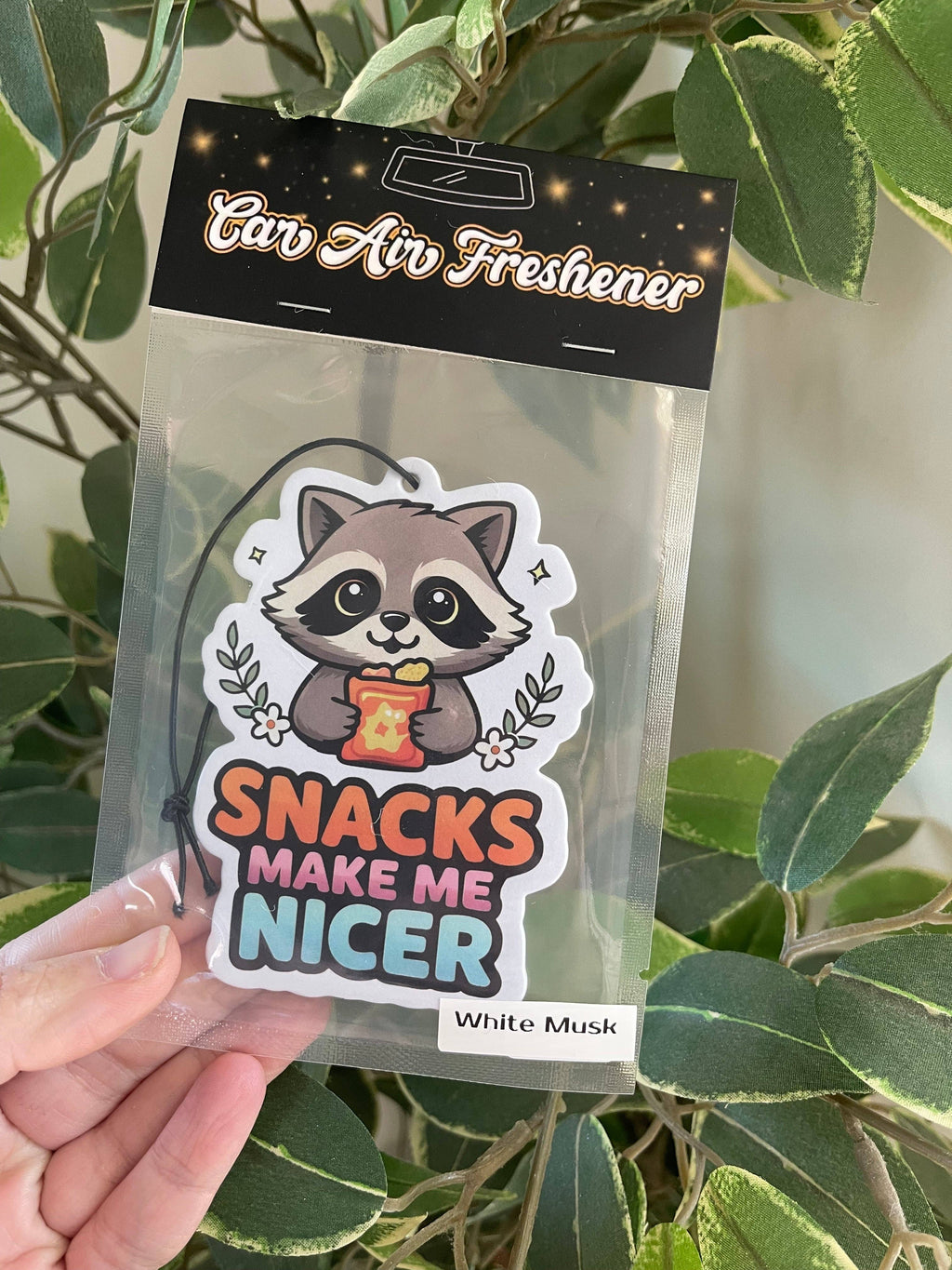 Snacks Make Me Nicer Car Air Freshener