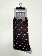 Burgundy Dot Men’s Dress Socks