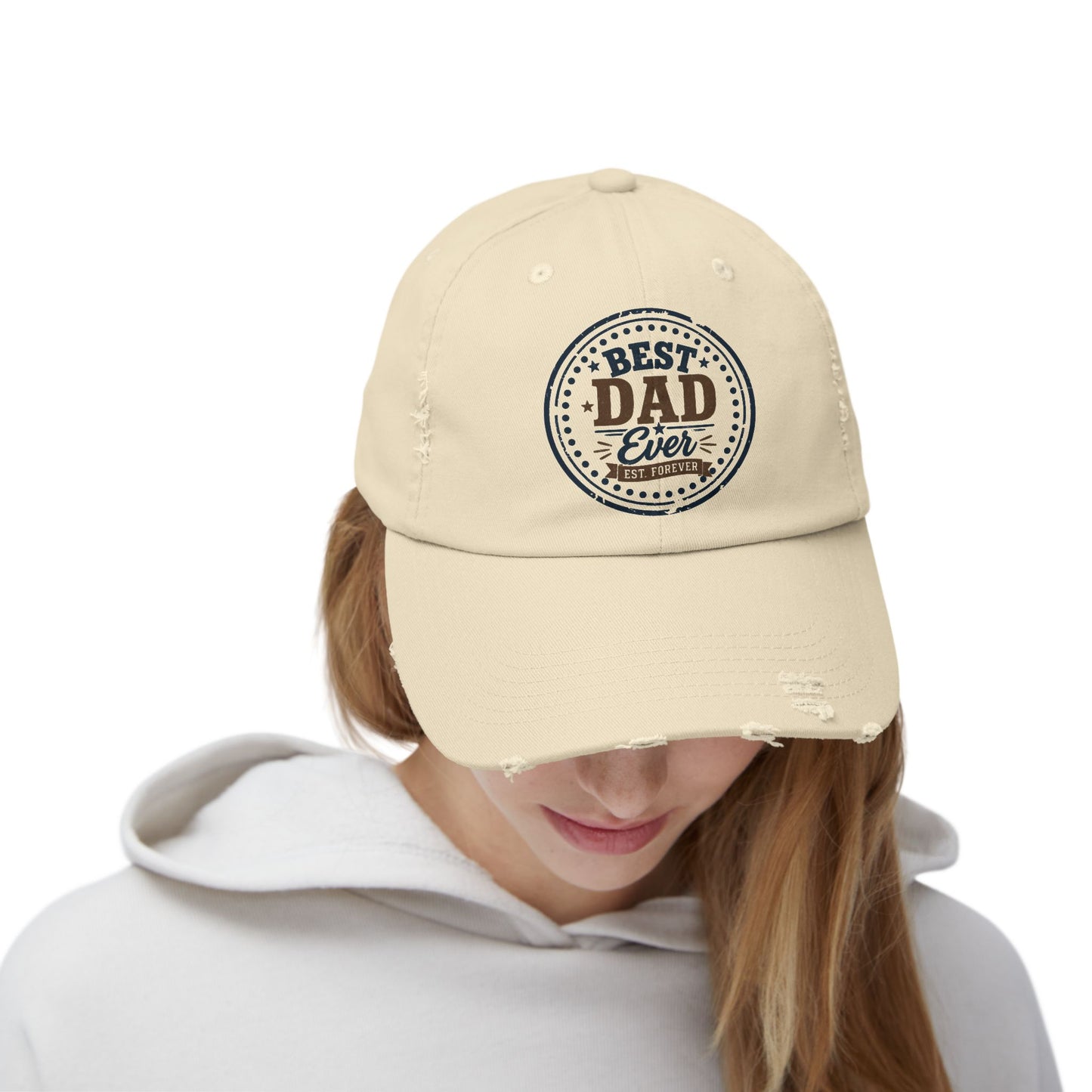 Best Dad Ever Washed Baseball Cap