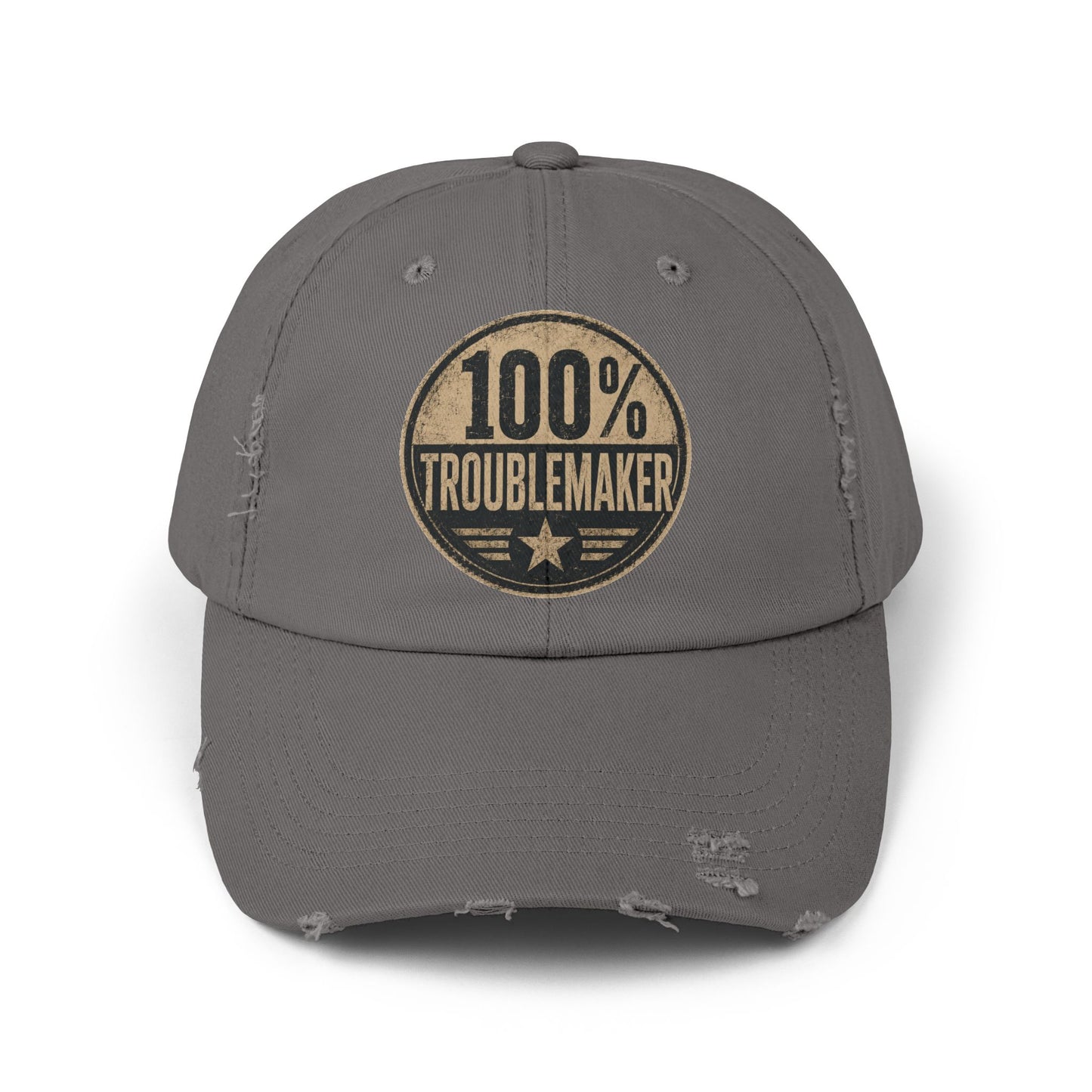 100% Troublemaker Distressed Cap