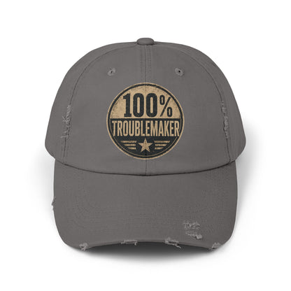 100% Troublemaker Distressed Cap