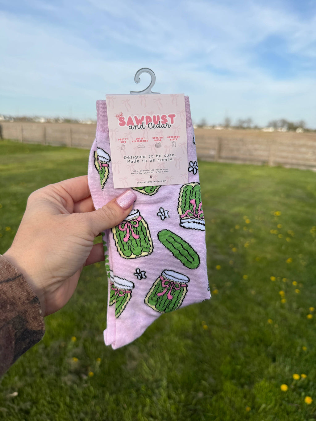 Pickle Lover Crew Socks