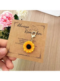Always Remember Sunflower Keychain