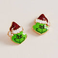 Merry Mischief Grinch Stud Earrings