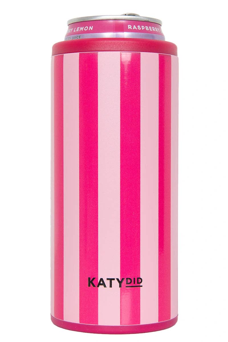 Pink Cabana Slim Can Cooler