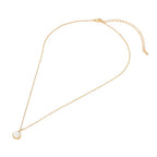 Mother of Pearl Circle Pendant Necklace