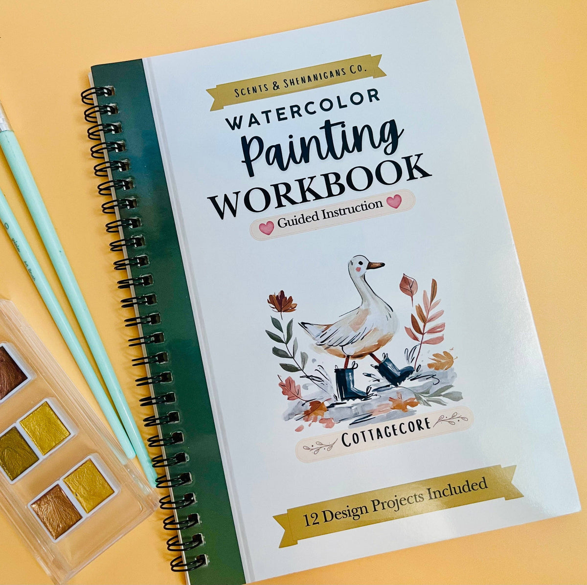 Cottagecore Watercolor Painting Workbook