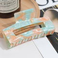 Peach & Mint Marble Claw Clip
