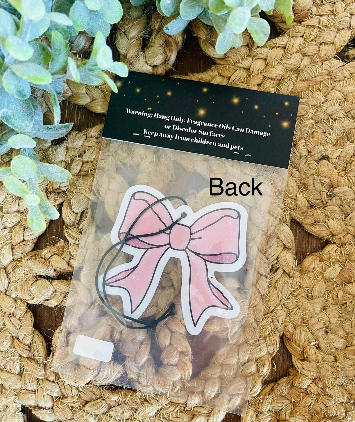 Pink Bow Car Air Freshener
