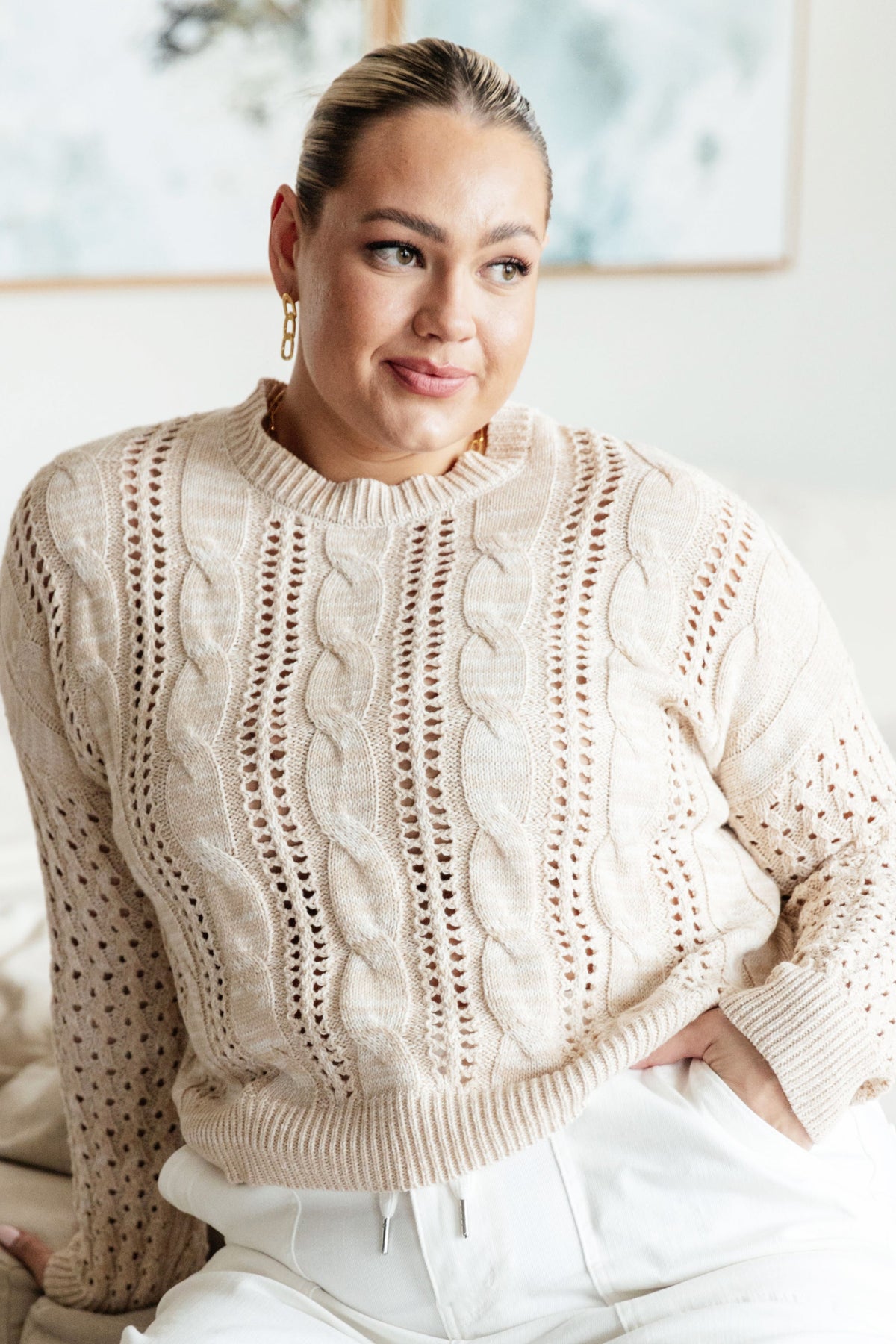 Autumn Keepsake Cable Knit Sweater