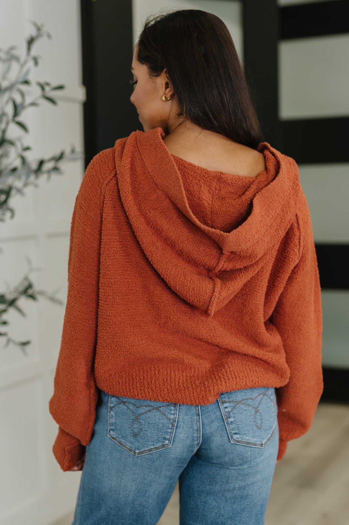 Take Your Time Hooded Henley Sweater