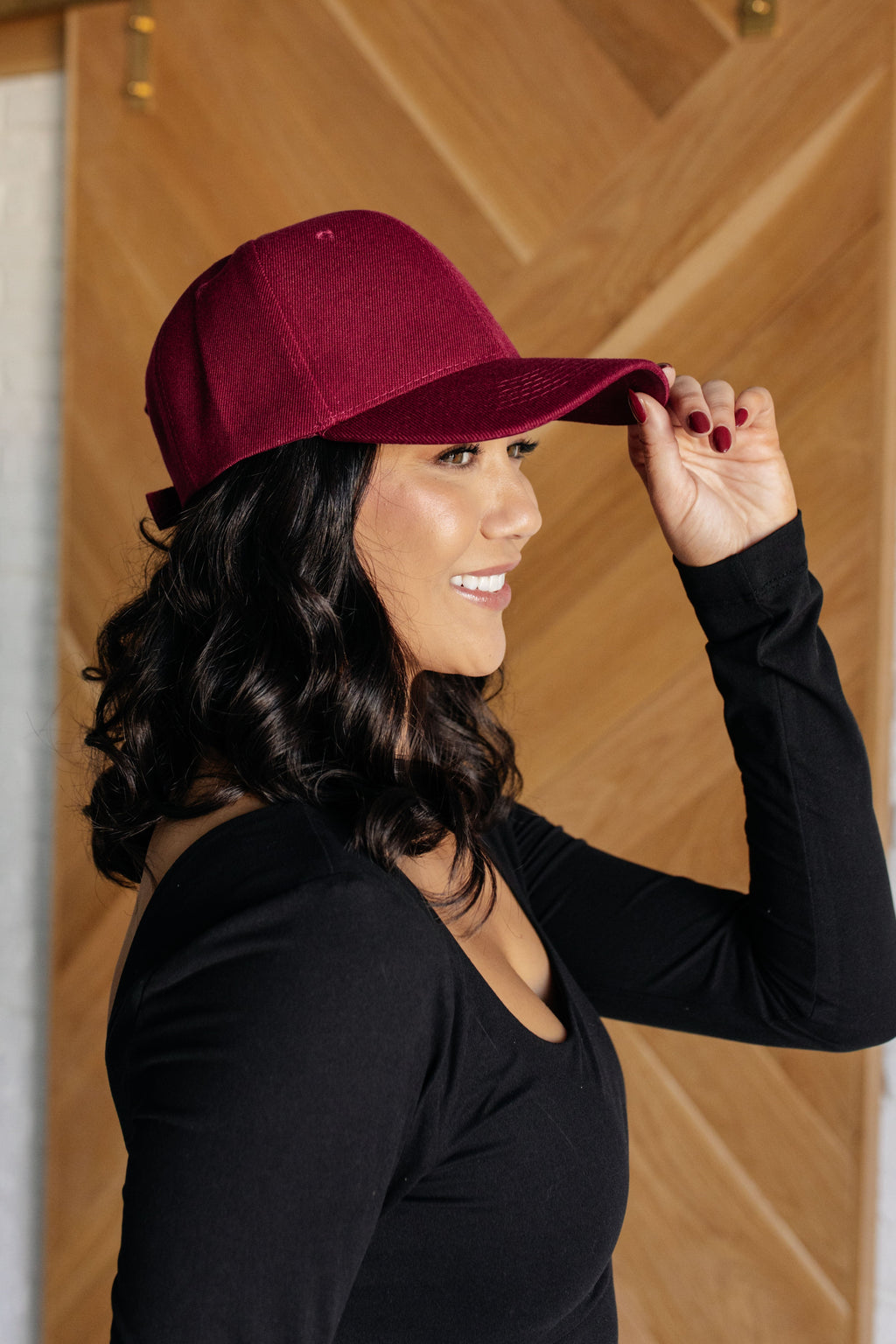 Out & About Ball Cap in Wine