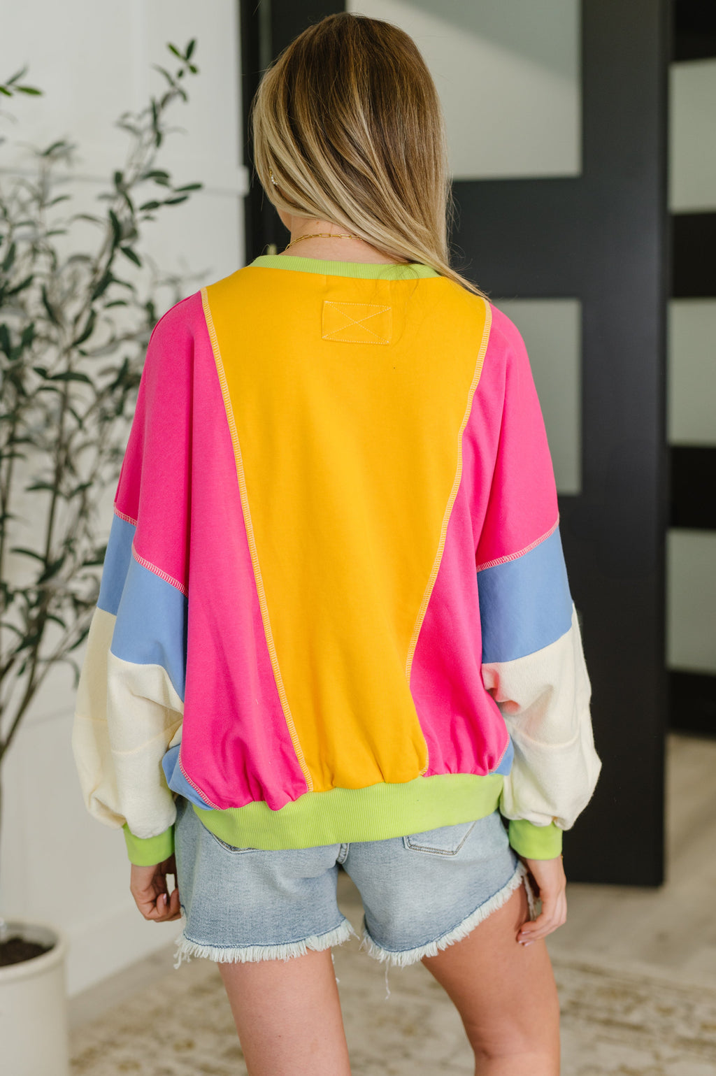Bright Side Color Block Pullover in Bright