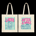 Later / After A While Striped Canvas Tote