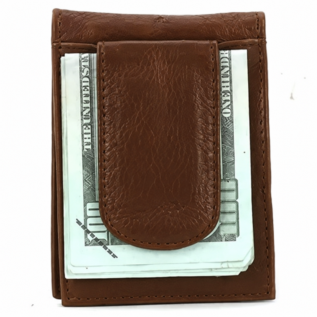 Keep It Simple Leather Money Clip Wallet
