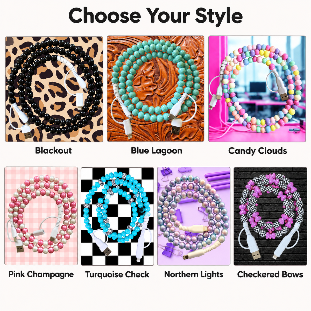 Beaded 4-in-1 Phone Charging Cable