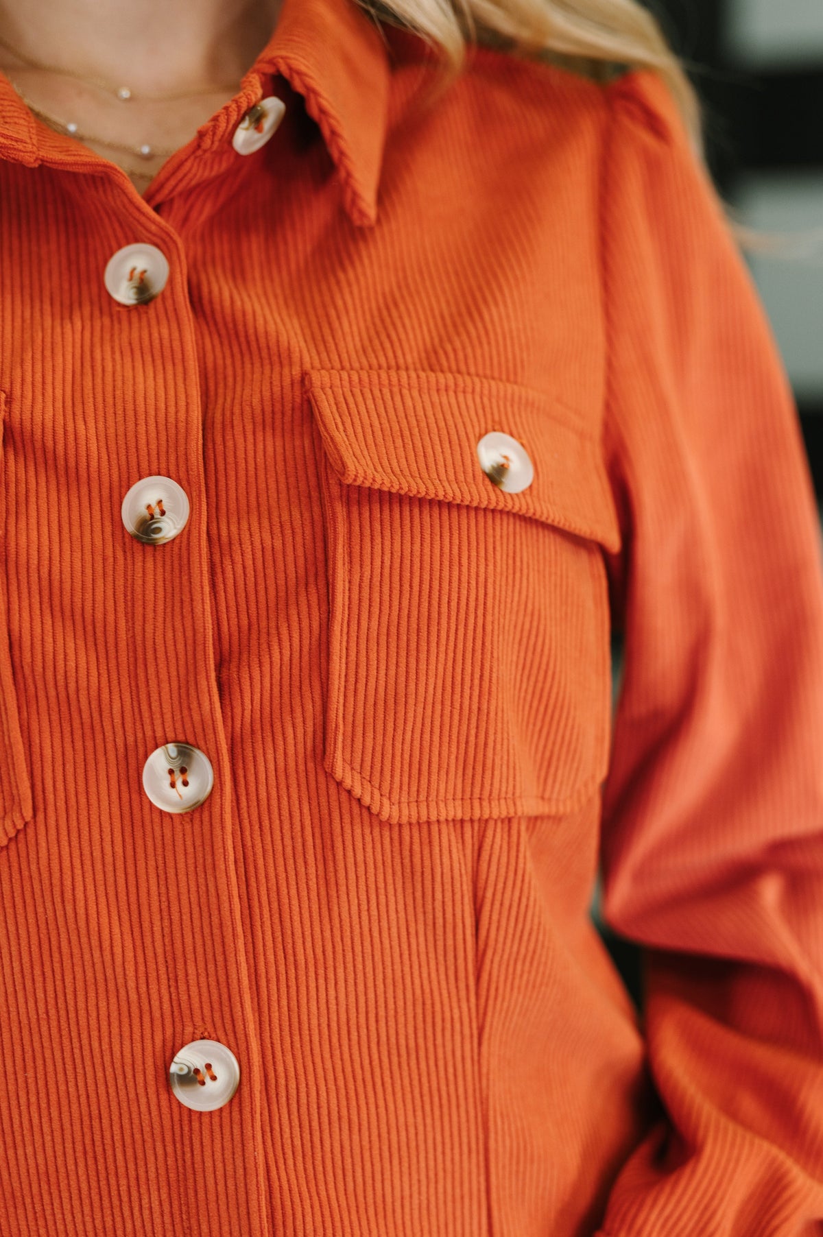 Maple Lane Corduroy Shirt Dress