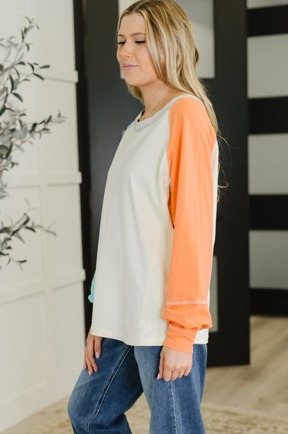 Mixed Right Color Block Top