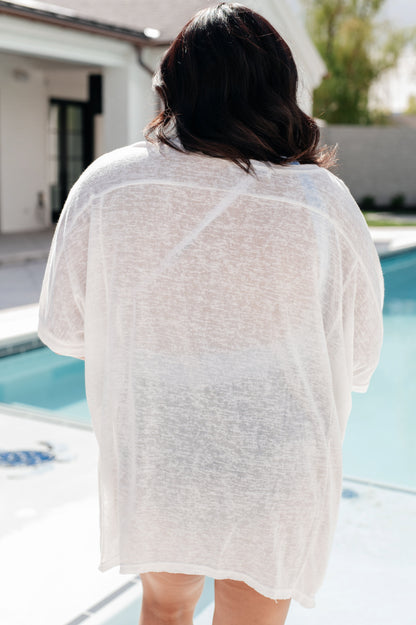 Oversized Sheer Tunic Top