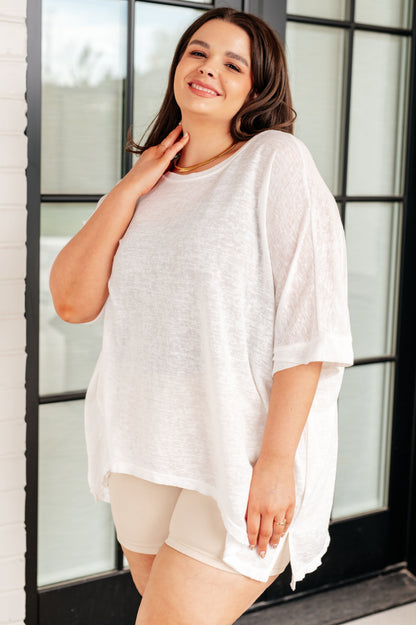 Oversized Sheer Tunic Top
