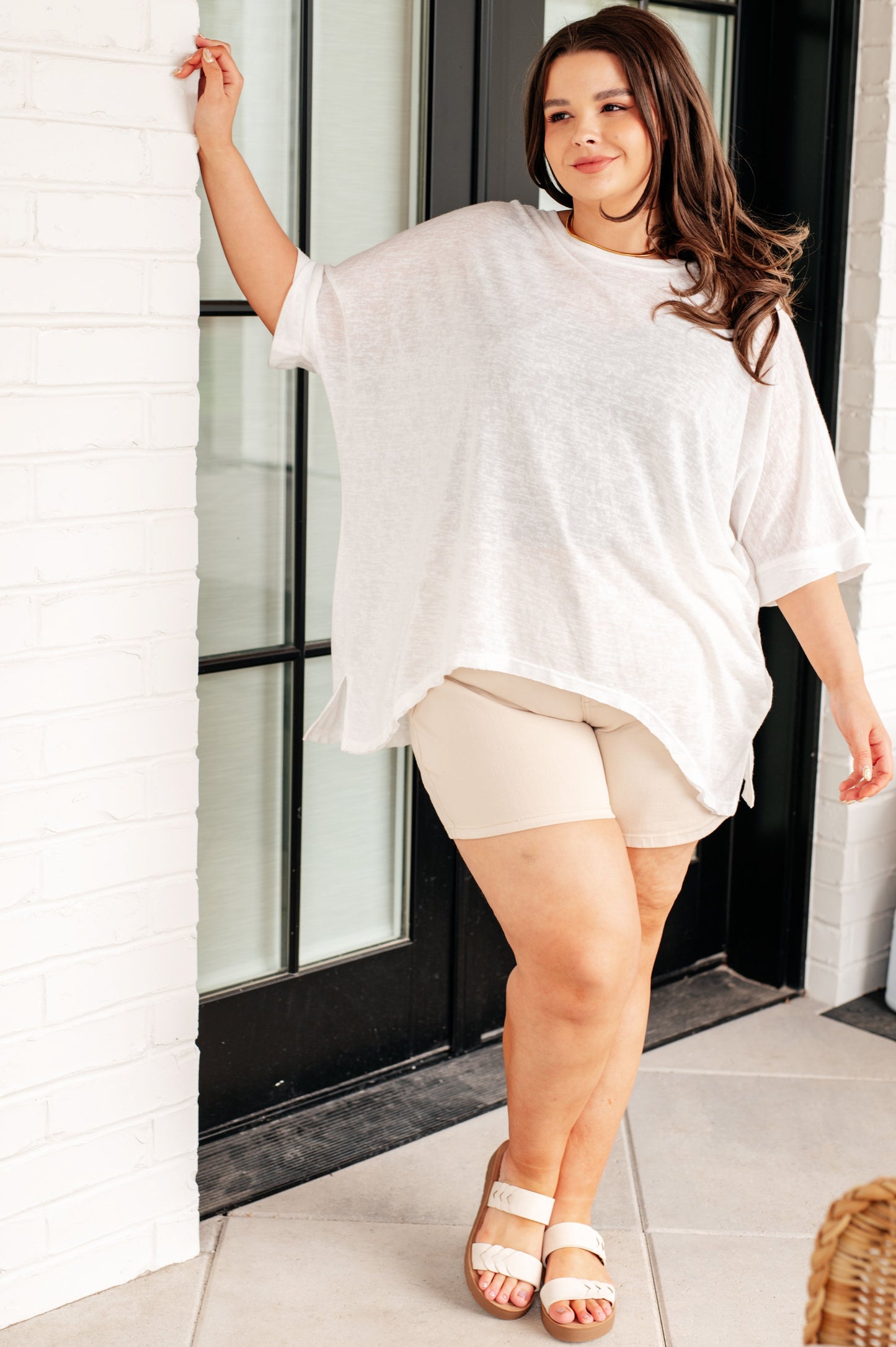 Oversized Sheer Tunic Top