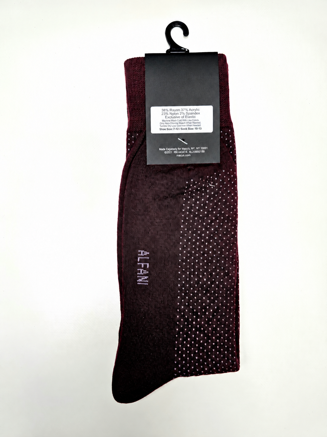 Burgundy Mesh Men’s Dress Socks