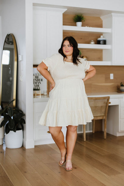 Ivory Meadow Smocked Dress