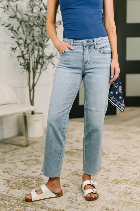 Judy Blue Dawn Ankle Straight Jeans