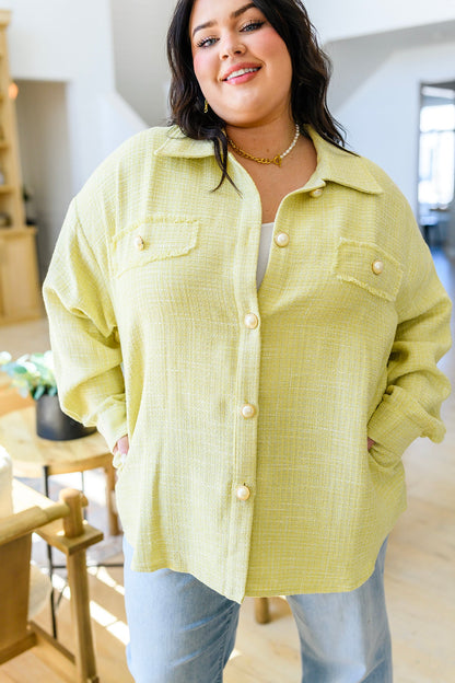 Lightweight Pearl Button Shacket