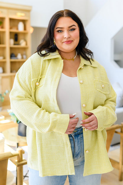 Lightweight Pearl Button Shacket