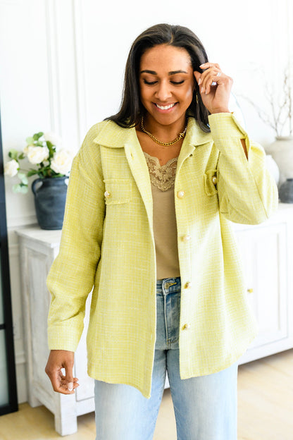 Lightweight Pearl Button Shacket