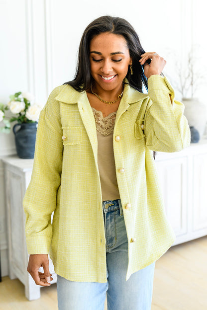 Lightweight Pearl Button Shacket